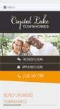 Mobile Screenshot of crystal-lake-townhomes.com