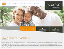 Tablet Screenshot of crystal-lake-townhomes.com